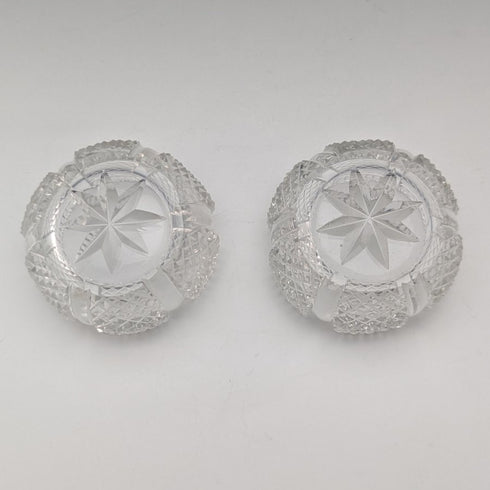 British Vintage Cut Glass Soldesh Pair 141g